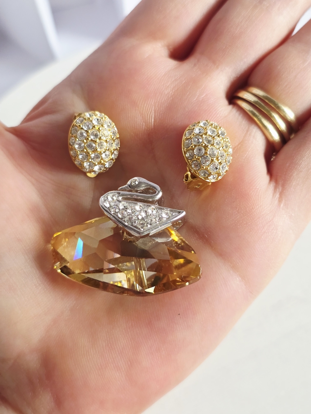 Swarovski Earrings And Pendant - Picture 3 of 6